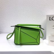 Loewe Mini Puzzle Bag Classic Calfskin In Green