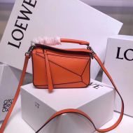 Loewe Mini Puzzle Bag Classic Calfskin In Orange
