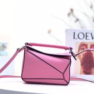 Loewe Mini Puzzle Bag Classic Calfskin In Pink