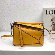 Loewe Mini Puzzle Bag Classic Calfskin In Yellow