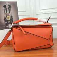 Loewe Medium Puzzle Bag Classic Calfskin In Orange