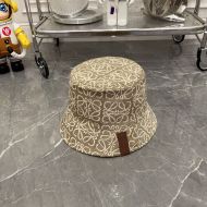 Loewe Reversible Anagram Bucket Hat Jacquard and Nylon In Khaki