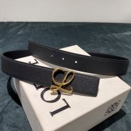 Loewe Reversible Belt Epsom Calfskin In Black