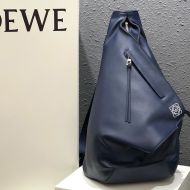 Loewe Small Anton Backpack Classic Calfskin In Navy Blue