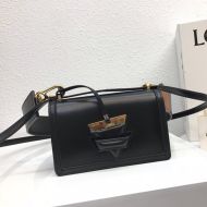 Loewe Small Barcelona Bag Box Calfskin In Black