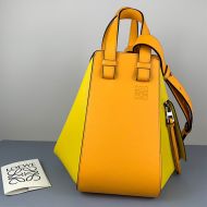 Loewe Small Hammock Bag Patchwork Calfskin In Yellow/Lemon