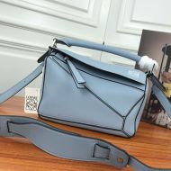 Loewe Small Puzzle Bag Classic Calfskin In Light Blue 