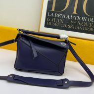Loewe Small Puzzle Bag Classic Calfskin In Navy Blue 