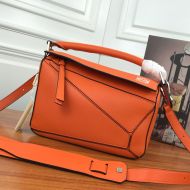 Loewe Small Puzzle Bag Classic Calfskin In Orange 