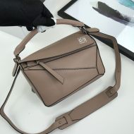 Loewe Small Puzzle Bag Classic Calfskin In Taupe 