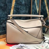 Loewe Small Puzzle Bag Grained Calfskin In Apricot