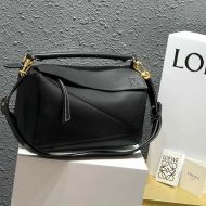 Loewe Small Puzzle Bag Grained Calfskin In Black