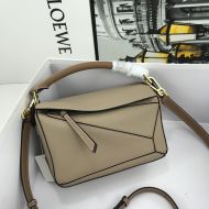 Loewe Small Puzzle Bag Grained Calfskin In Light Apricot