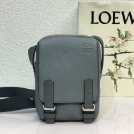 Loewe XS Military Crossbody Soft Grained Calfskin In Gray