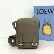Loewe XS Military Crossbody Soft Grained Calfskin In Khaki