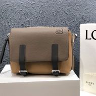 Loewe XS Military Messenger Grained Calfskin In Apricot/Brown