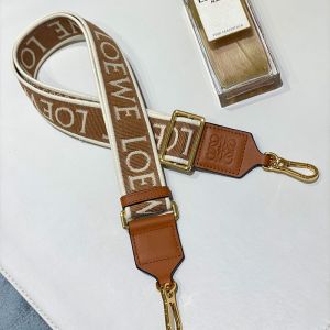 Loewe Anagram Logo Hook Strap In Jacquard Brown
