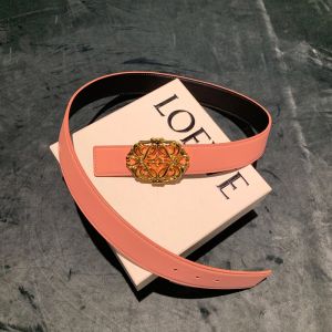 Loewe Anagram Buckle Reversible Belt Smooth Calfskin In Pink