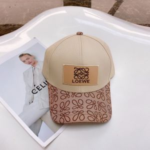 Loewe Anagram Cap Jacquard and Canvas In Apricot