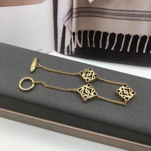 Loewe Anagram Chain Bracelet In Metal Gold
