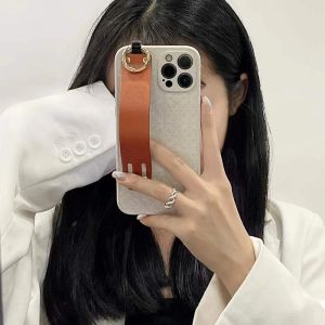Loewe Anagram iPhone Case with Wrist Strap In Silicon White