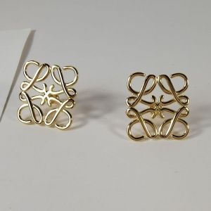 Loewe Anagram Stud Earrings In Metal Gold