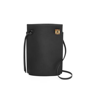 Loewe Dice Pocket Pouch In Classic Calfskin Black