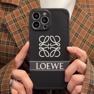 Loewe iPhone Case In Anagram Motif Silicon Black