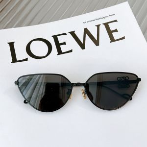 Loewe LW50037 Metal Anagram Sunglasses In Black