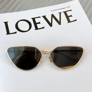 Loewe LW50037 Metal Anagram Sunglasses In Black/Gold