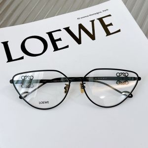 Loewe LW50037 Metal Anagram Sunglasses In Black/White