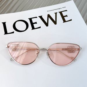 Loewe LW50037 Metal Anagram Sunglasses In Pink