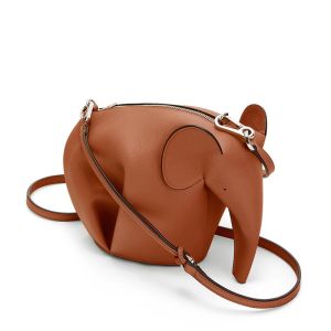 Loewe Mini Elephant Bag Classic Calfskin In Brown