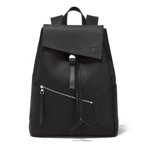 Loewe Puzzle Backpack Grained Calfskin In Black