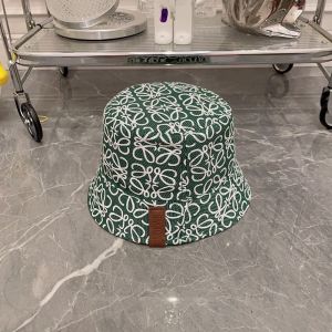 Loewe Reversible Anagram Bucket Hat Jacquard and Nylon In Green/White