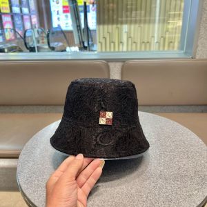 Loewe Reversible Lace Embroidered Bucket Hat In Black