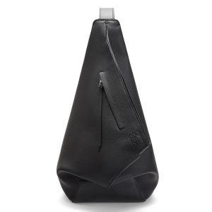 Loewe Small Anton Backpack Grained Calfskin In Black