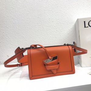 Loewe Small Barcelona Bag Box Calfskin In Orange