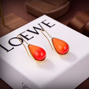 Loewe Vermeer Earrings In Metal Gold/Orange
